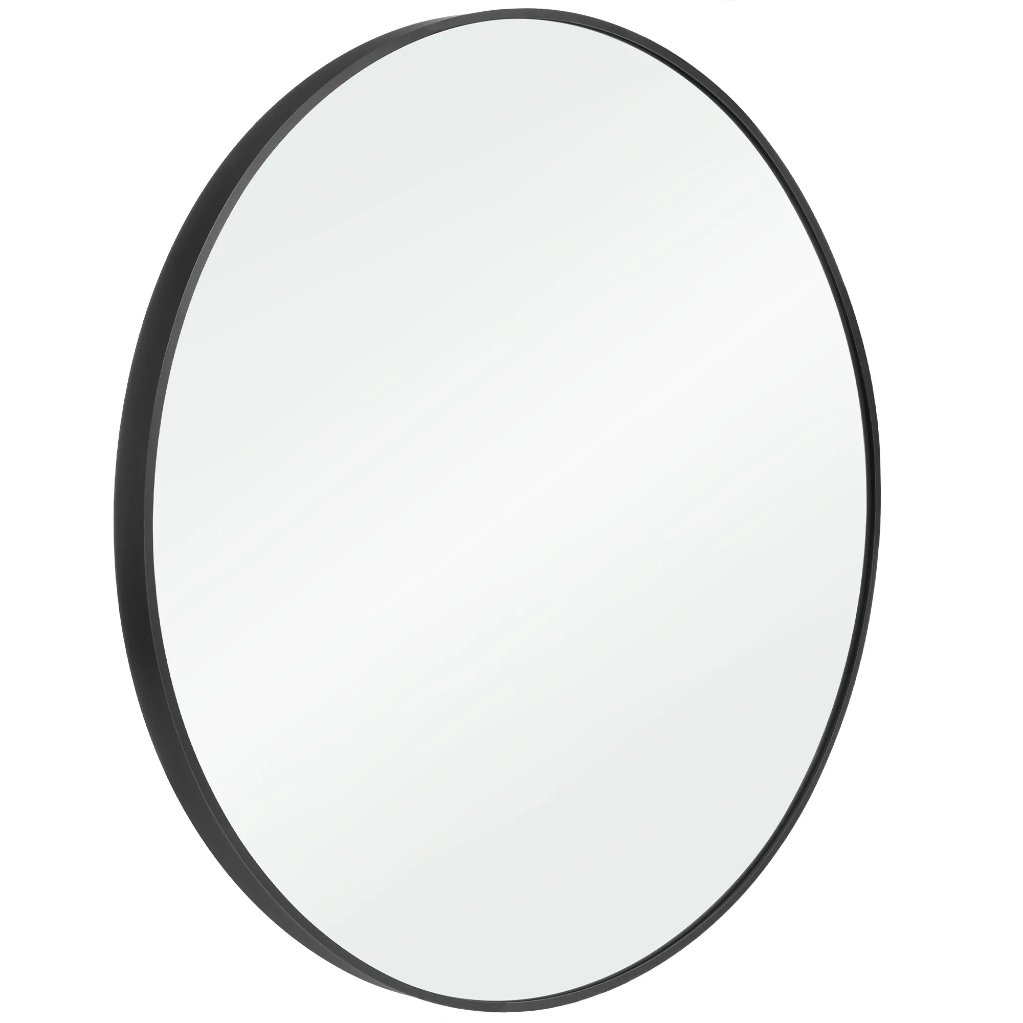 Veggspeil, 61 cm diameter, svart