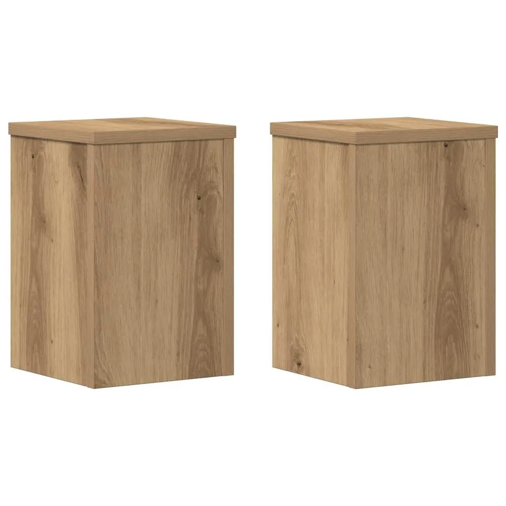 vidaXL Plantestativer 2 stk artisan eik 20x20x30 cm konstruert tre
