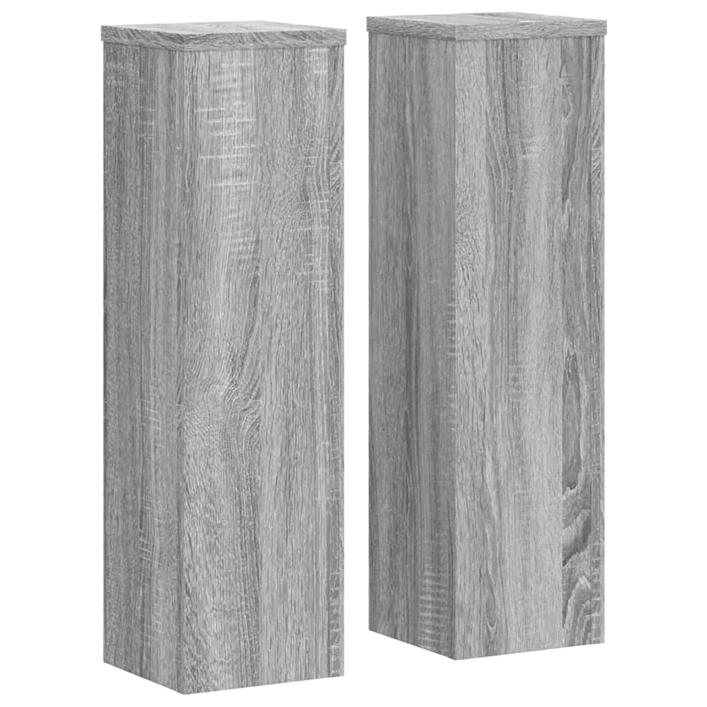 vidaXL Plantestativer 2 stk grå sonoma 17x17x60 cm konstruert tre