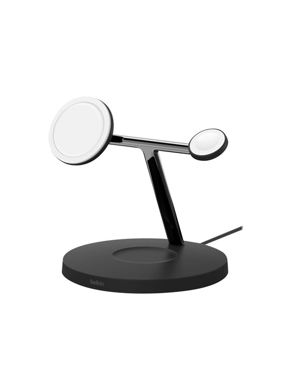 Belkin BOOST CHARGE PRO wireless charging stand - with MagSafe - + AC power adapter - 15 Watt