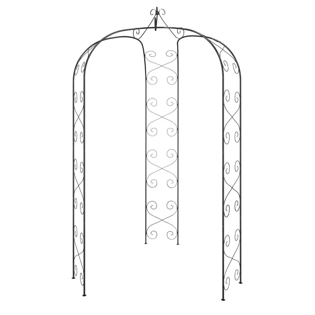 vidaXL Hagebue svart Ø180x255 cm stål