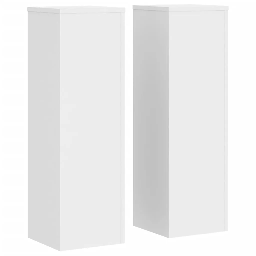 vidaXL Plantestativer 2 stk hvit 25x25x80 cm konstruert tre