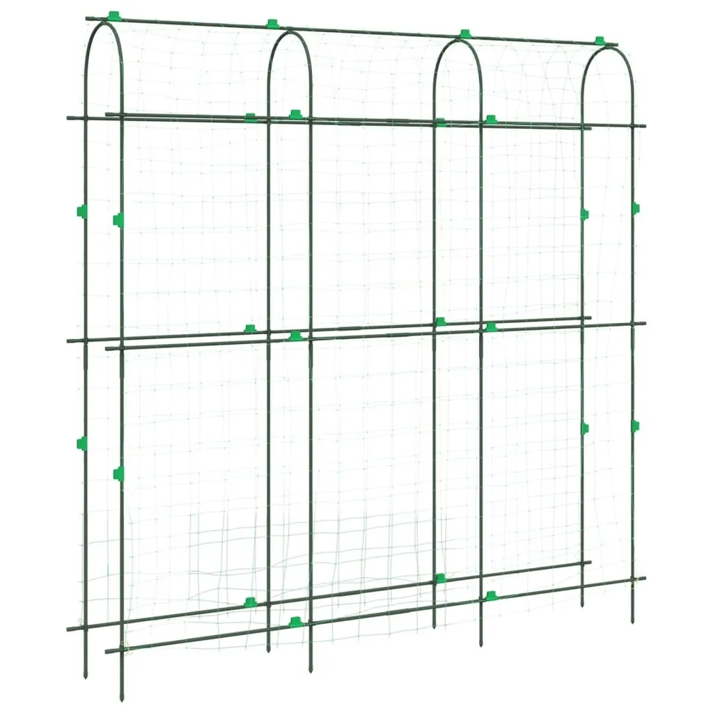 vidaXL Hageespalier for klatreplanter U-form 181x31x182,5 cm stål