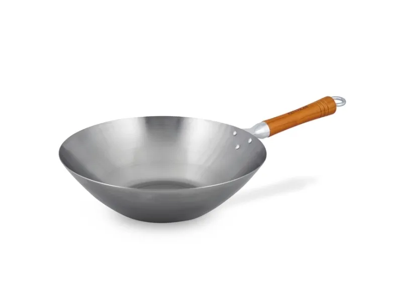 Ken Hom WOK CLASSIC CARBON, Rund, Wok-/stekepanne, Rustfritt stål, Karbonstål, Keramikk, Gass, Halogen, Induksjon, Tre