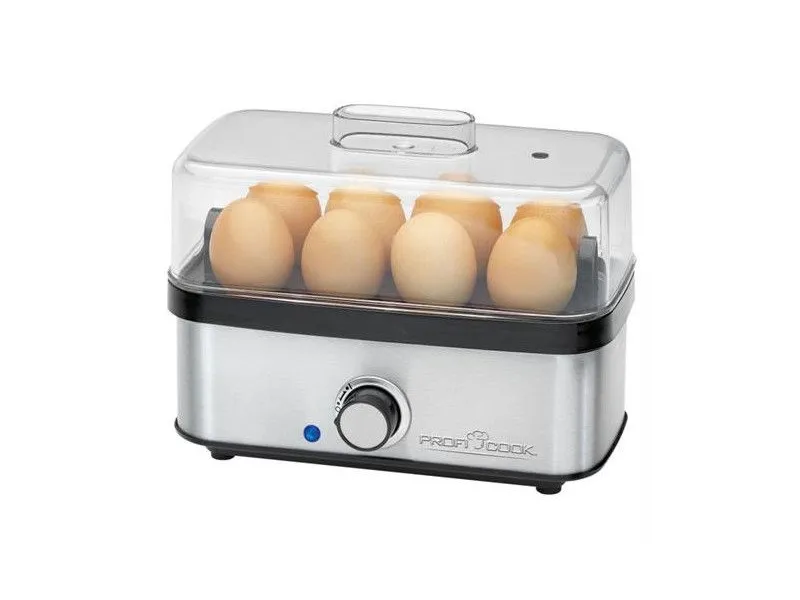 ProfiCook PC-EK 1275, 8 egg, Rustfritt stål, Tritan, Rotasjon, Sort, Rustfritt stål, 400 W
