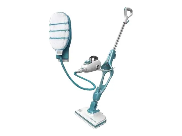 BLACK+DECKER FSMH1351SM - Damprenser - pinne - hvit/turkis