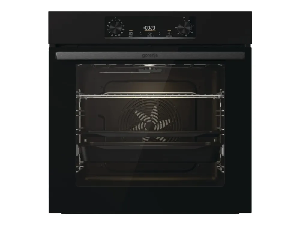 Gorenje Essential BOS6737E06B - Ovn - med dampfunksjon - innebygd - fordypning - bredde: 56 cm - dybde: 55 cm - høyde: 59 cm - med selvrens - Klass...