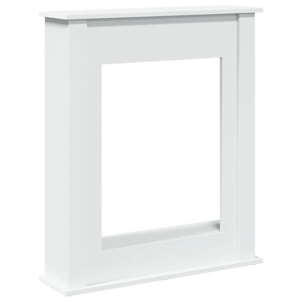 vidaXL Peisramme hvit 75x20x87,5 cm konstruert tre