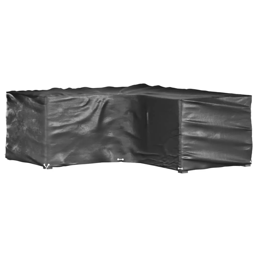 vidaXL L-formet hagemøbeltrekk 12 maljer 185x185x70 cm