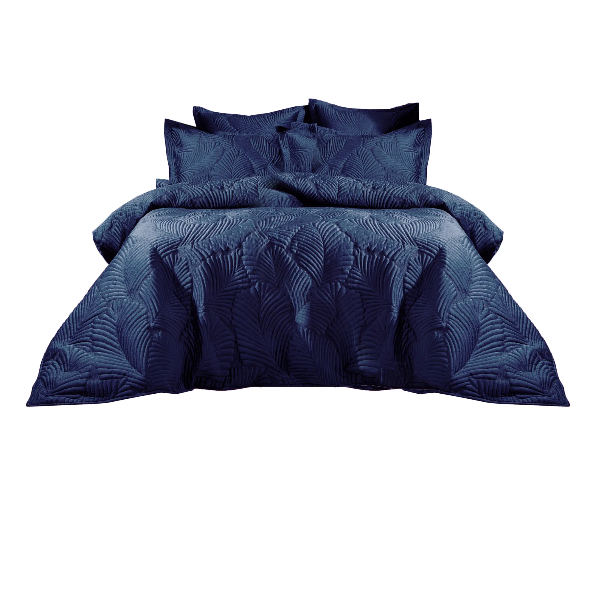 Paoletti Palmeria Velvet Quilted Duvet Cover Set