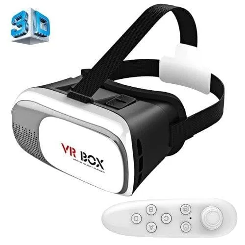 VR BOKS 2.0 3D Briller med Bluetooth & Remote - 3,5-6" skjerm