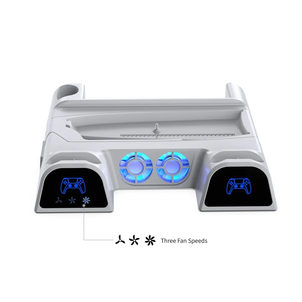 For Sony PS5 Slim PS5 Pro Kjølestativ Ladestasjon Oppbevaringsstativ