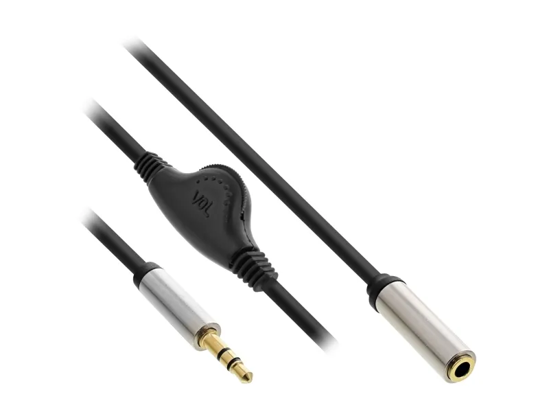 InLine 99253B, 3.5mm, Hankjønn, 3.5mm, Hunkjønn, 0,25 m, Svart
