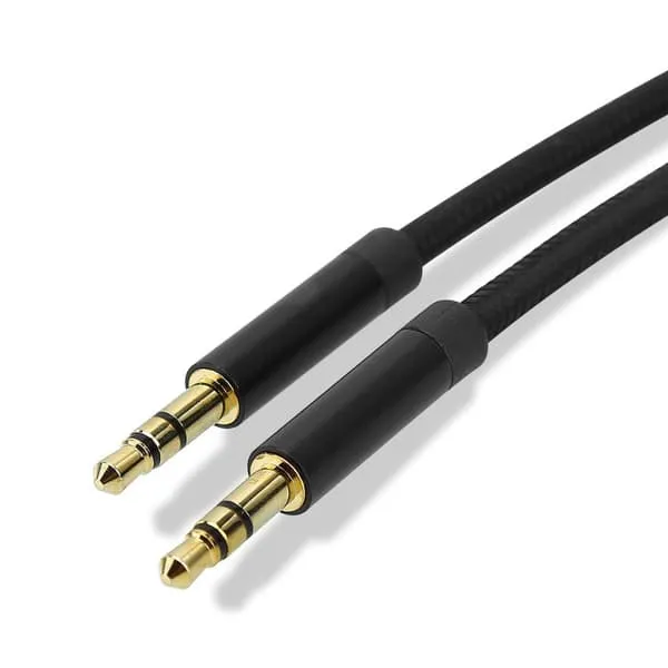 Aux-lydkabel 3,5 mm 1m stereokontaktkabel for populære enheter med 3,5 mm Aux-kontakt