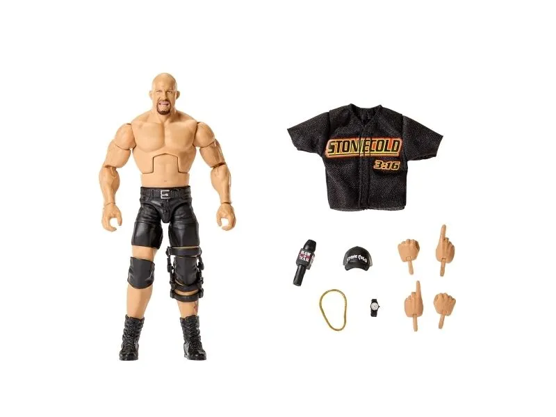 WWE Elite Collection ''Stone Cold'' Steve Austin Actionfigur, 8 År, Flerfarvet, Plast