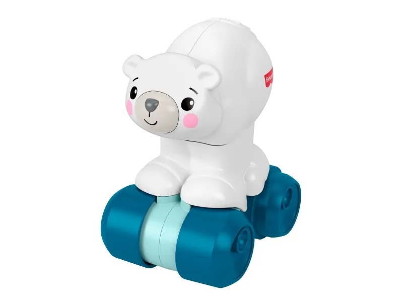 Fisher-Price Crawl-After Polar Bear, aktivitetsleke for baby med krabbelek og sansestimulerende detaljer, 0,75 år, Plast, Flerfarget