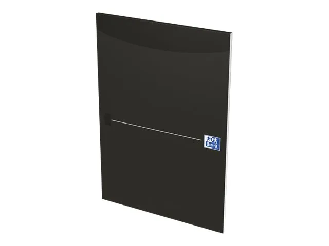 Notesblok OXFORD Office Essentials, sort, toplimet A4, linjeret
