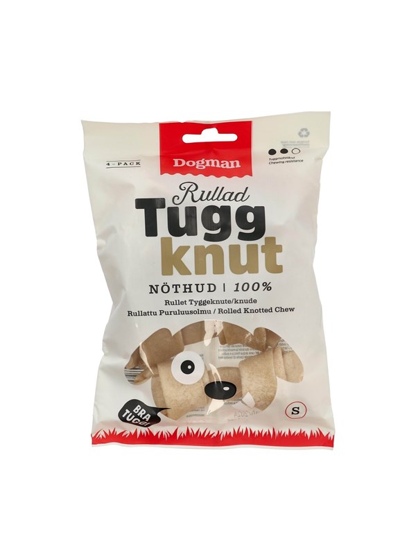 Dogman Tyggeknuter Rullet Storfe Rawhide S 4-Pack