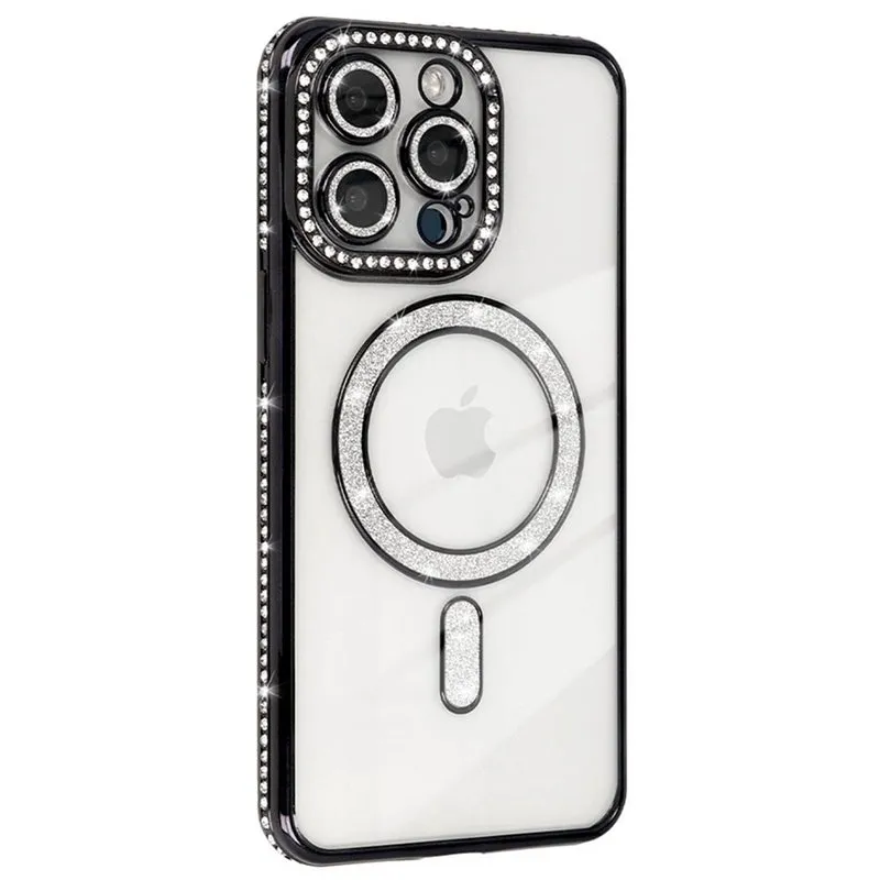 Diamond bling MagSafe deksel til Apple iPhone 14 Pro Max - Svart