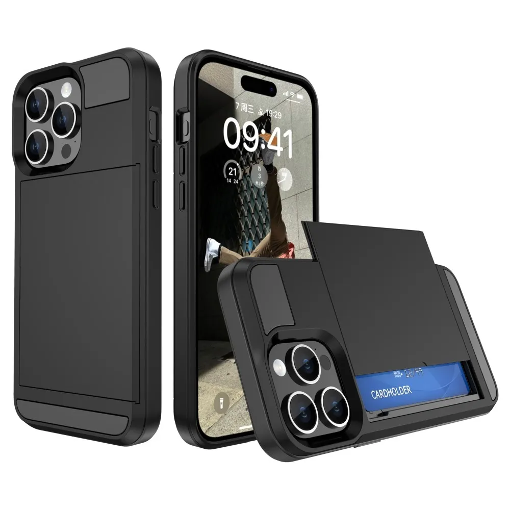 Til iPhone 15 Plus - deksel med kortholder