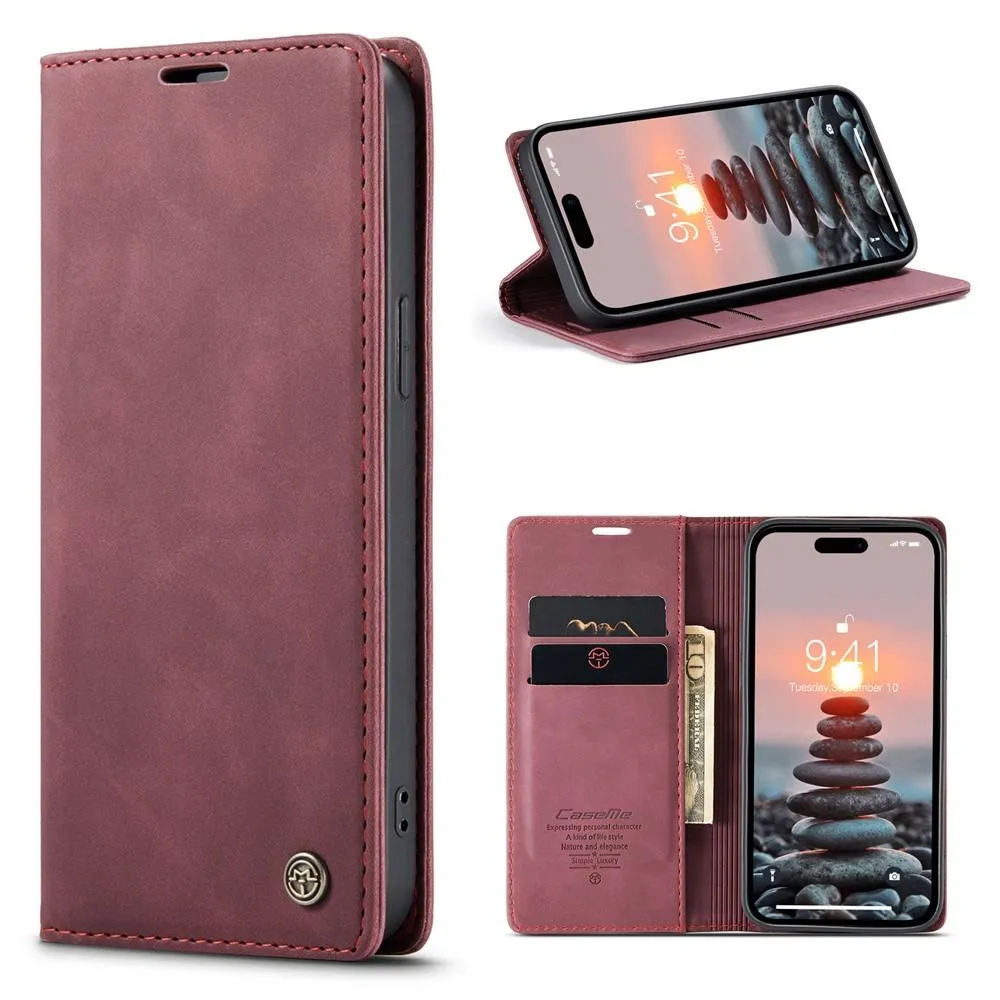CASEME Lommebok - deksel iPhone 15 Pro Max - Rød