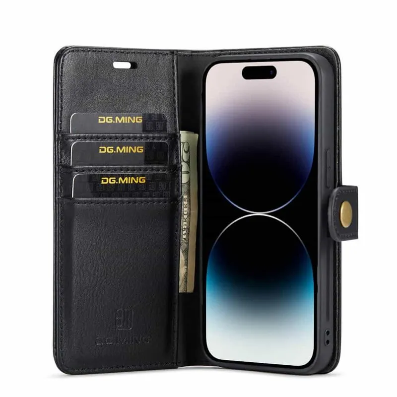 Lommeboketui DG-Ming 2i1 til Apple iPhone 15 Pro Max - Svart