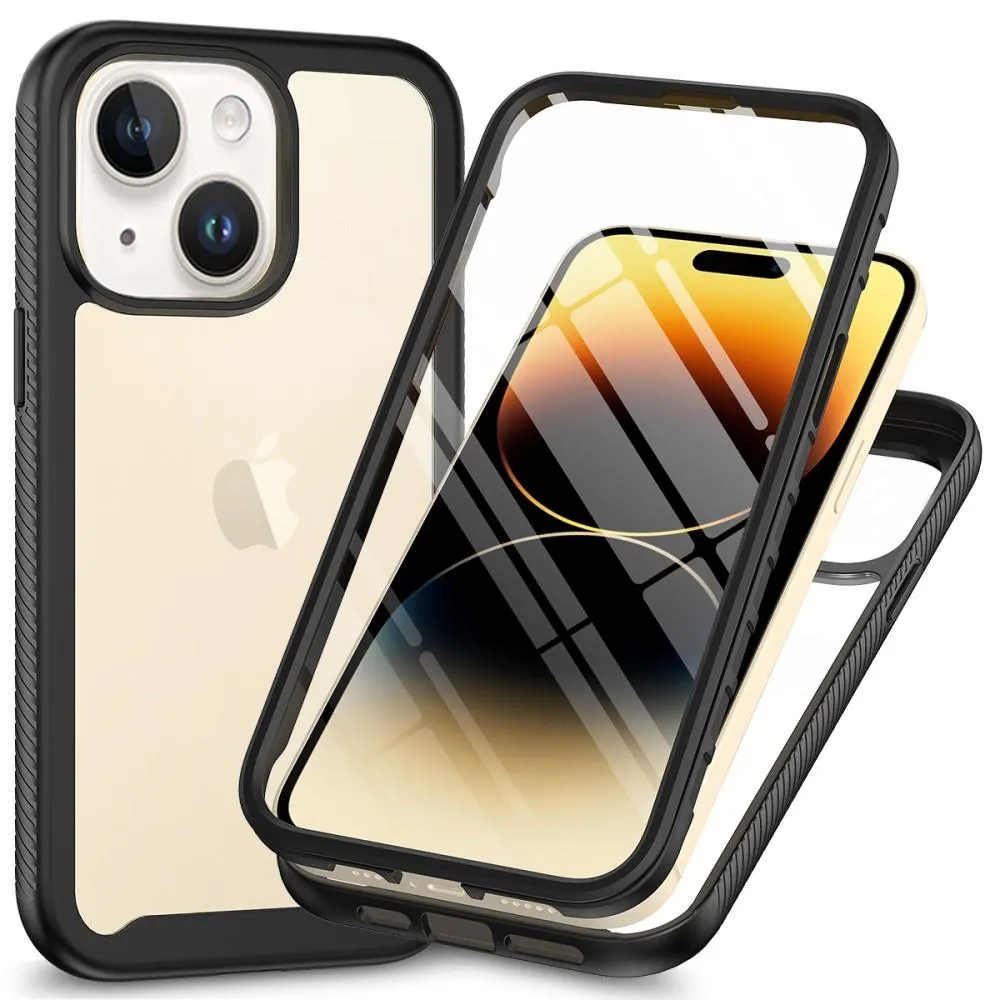 Til iPhone 15 Full Protection Deksel 3 - i - 1 med Skjermbeskytter