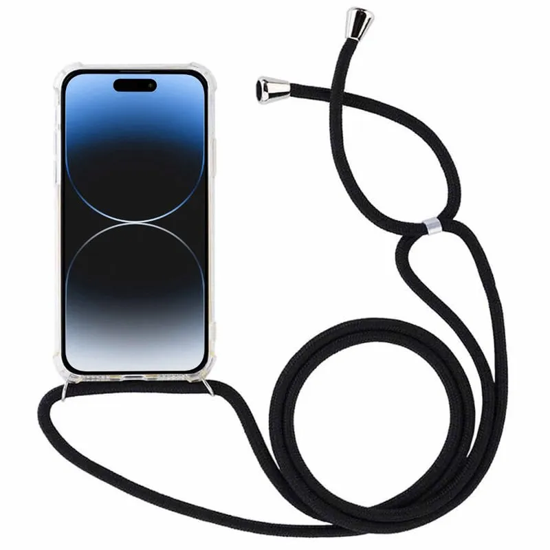 Halskjede deksel iPhone 16 Plus - Gjennomsiktig