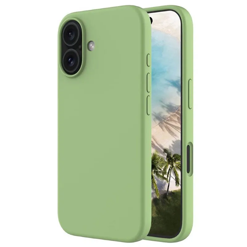 Liquid silikon deksel til Apple iPhone 16 Plus - Matcha Green