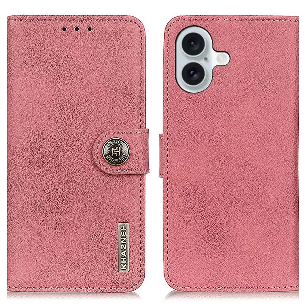 KHAZNEH til iPhone 16 Lommebok - deksel - Rosa