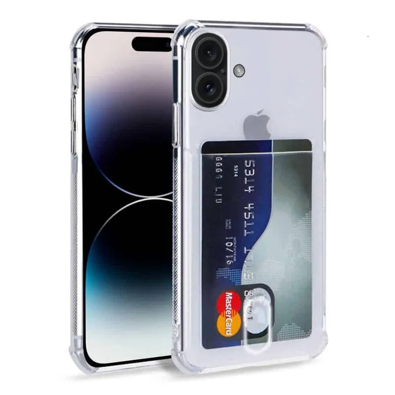 Silikondeksel med kortholder til Apple iPhone 16