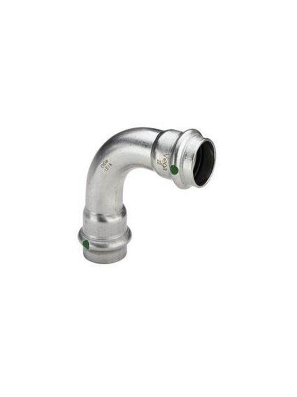 Viega Sanpress Inox bend 90° 54 Stainless steel/bright 435691