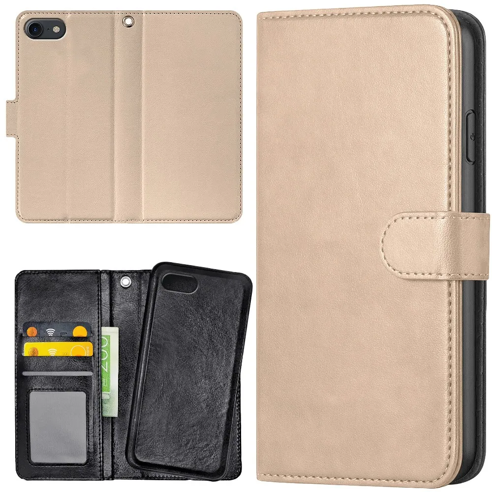 iPhone 16e/17e - Lommebok Deksel Beige