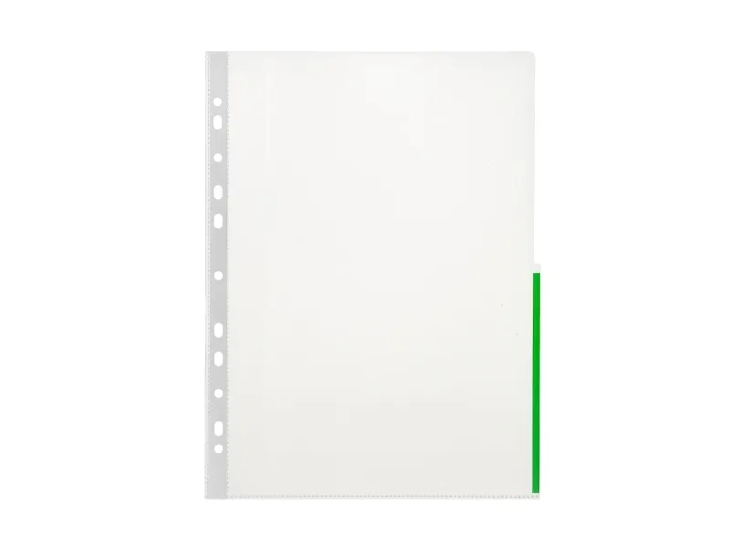 Signallomme A4 PP 120 Micron 100 Pakke Grøn