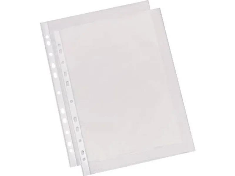 Plastlommer A4 Esselte 55my, PP, krystallklare - (100 stk.)