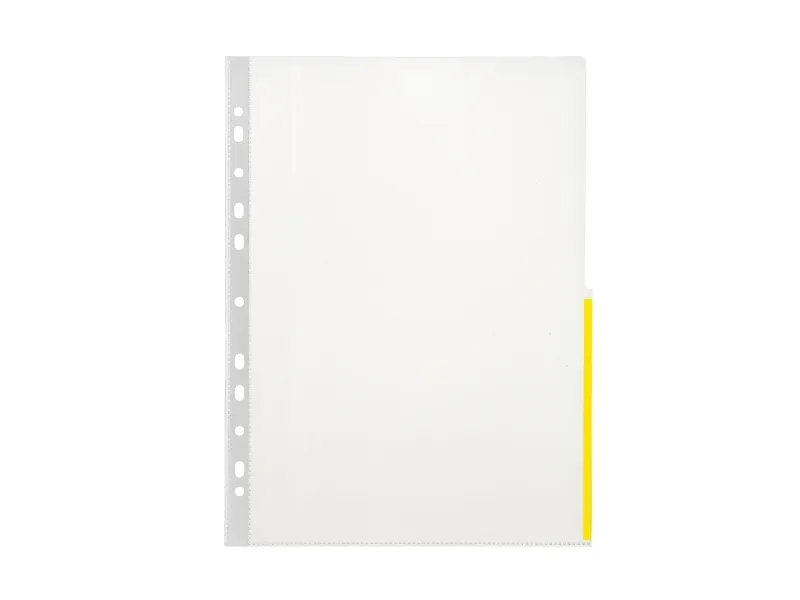 Signallomme A4 PP 120 Micron 100 Pakke Gul