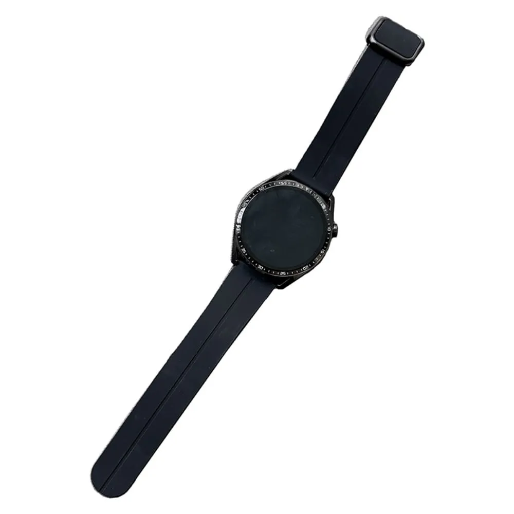 Samsung Gear S3 Classic / Garmin Vivoactive 4 magnetisk silikonarmbånd 22 mm - Svart