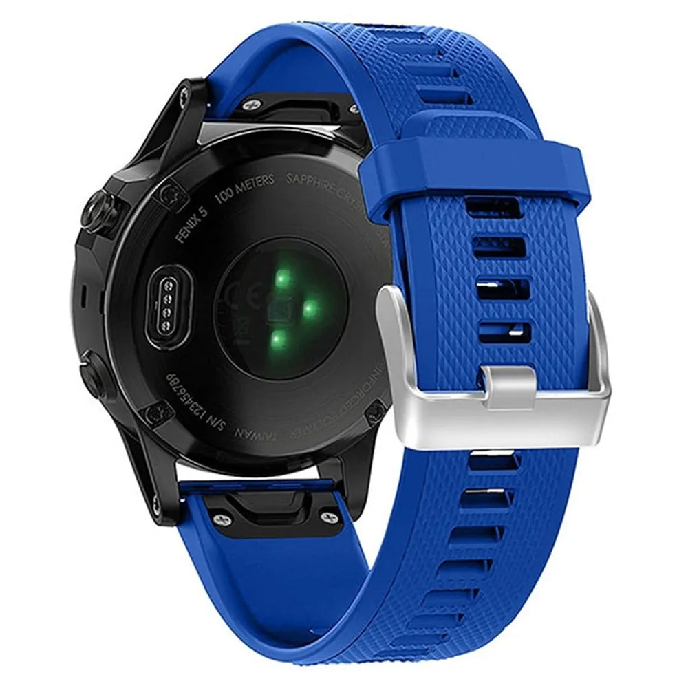 KALEBOL KLB-LWGJ-001 Garmin Fenix 7 / 7 Pro Armbånd QuickFit 22 mm klokkerem med rutenettstruktur - Blå