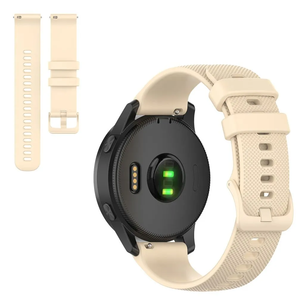 Garmin Venu 2 / Vivoactive 4 enkel ensfarget klokkebånd - Beige