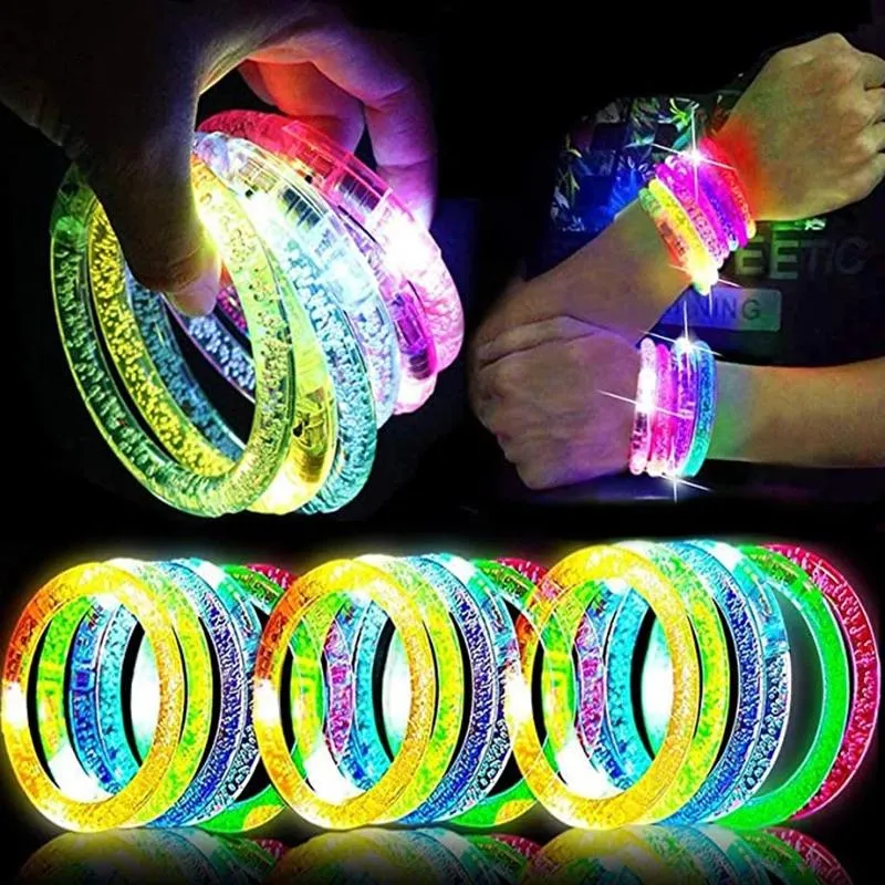 3-Pak - Glowsticks - Blinkende LED Armbånd