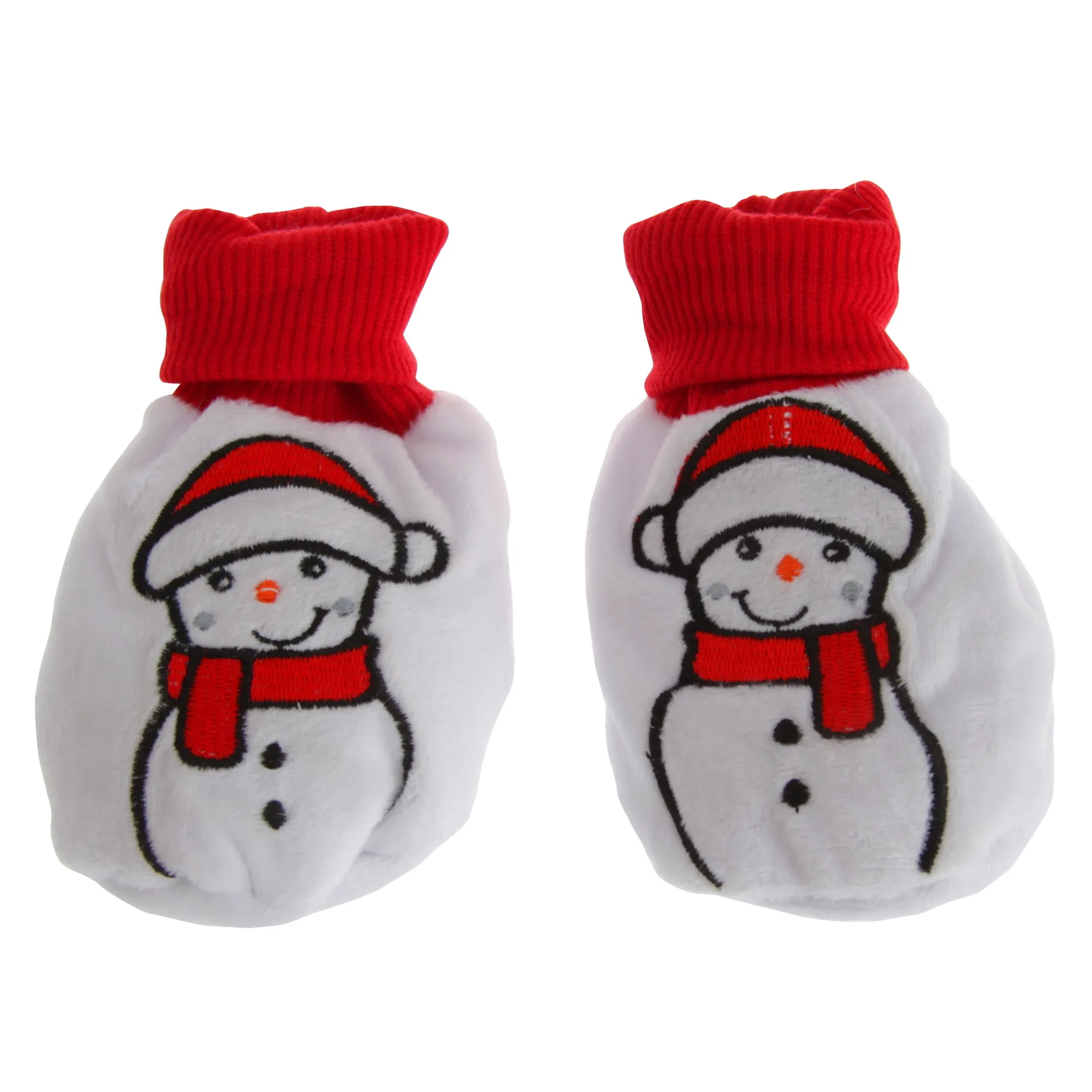 Nursery Time Baby Christmas Snowman Booties
