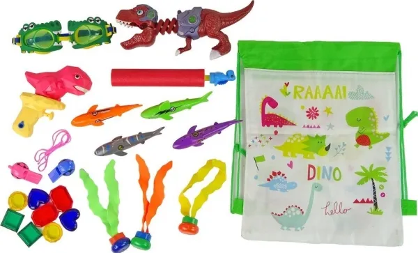LeanToys dykkelekesett Dino-dinosaur