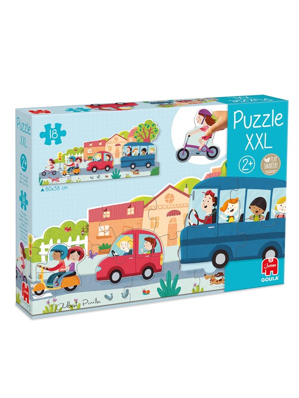 Jumbo Goula Puzzle XXL Vehicles - 18 pcs. Gulv