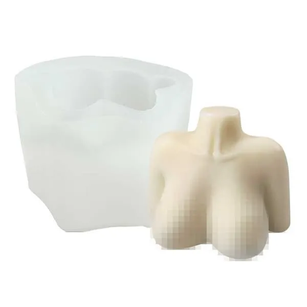 Form for stearinlys kvinne byste 3d 6cm