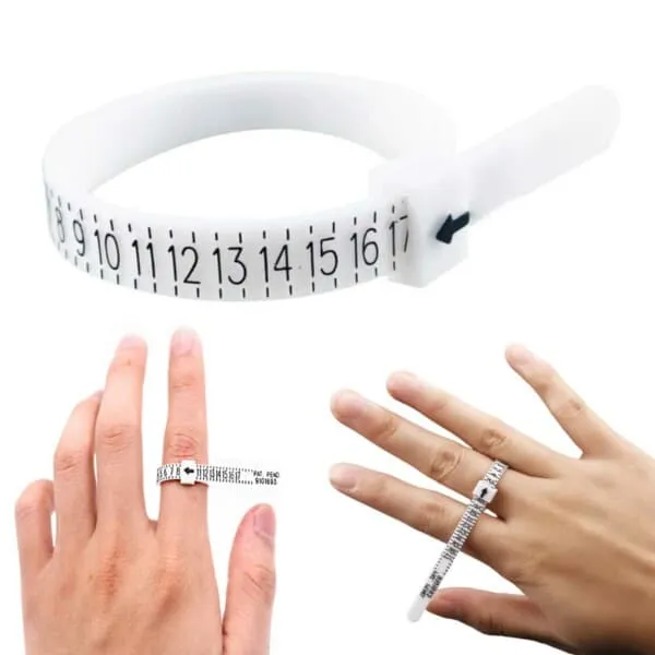 Ringstørrelse Målebånd - Ringstørrelse Større ringmåler Ringdimensjoner for fingre