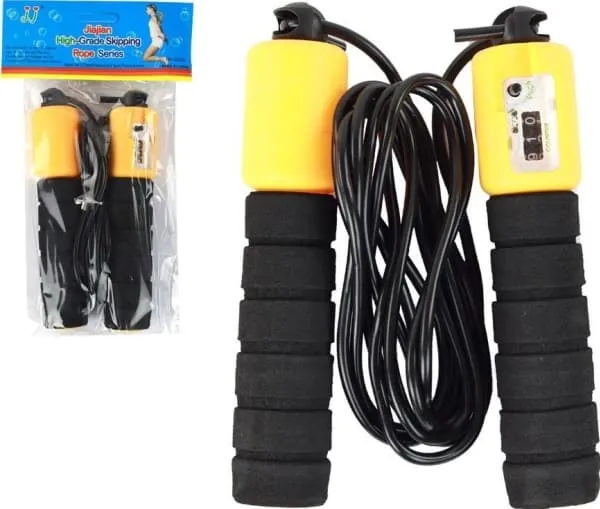 LeanToys Sports hoppetau Svart og Gult Med skranke 280 cm Justerbar Fitness