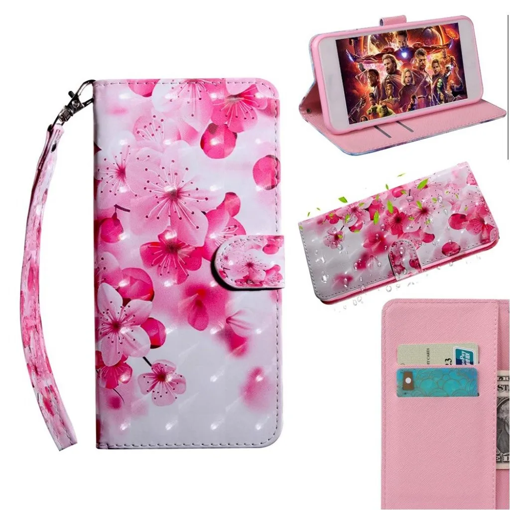 Huawei P30 Lite Skinnetui Med Mønster - Ferskenblomster