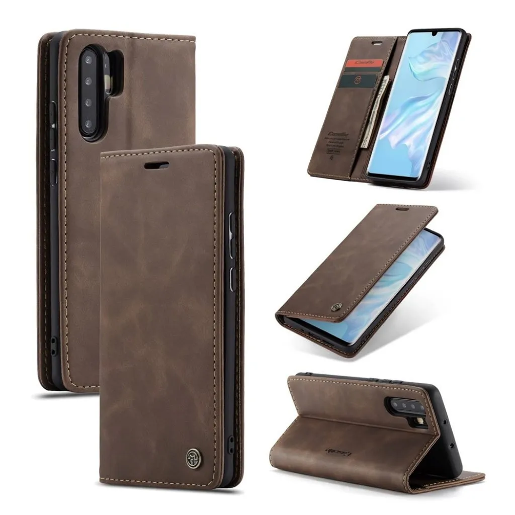Caseme Huawei P30 Pro Retro Skinnetui - Mørk Brun