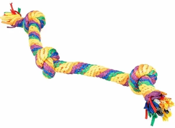 Duvo+ Hundeleke regnbuetau 3 knop 63cm