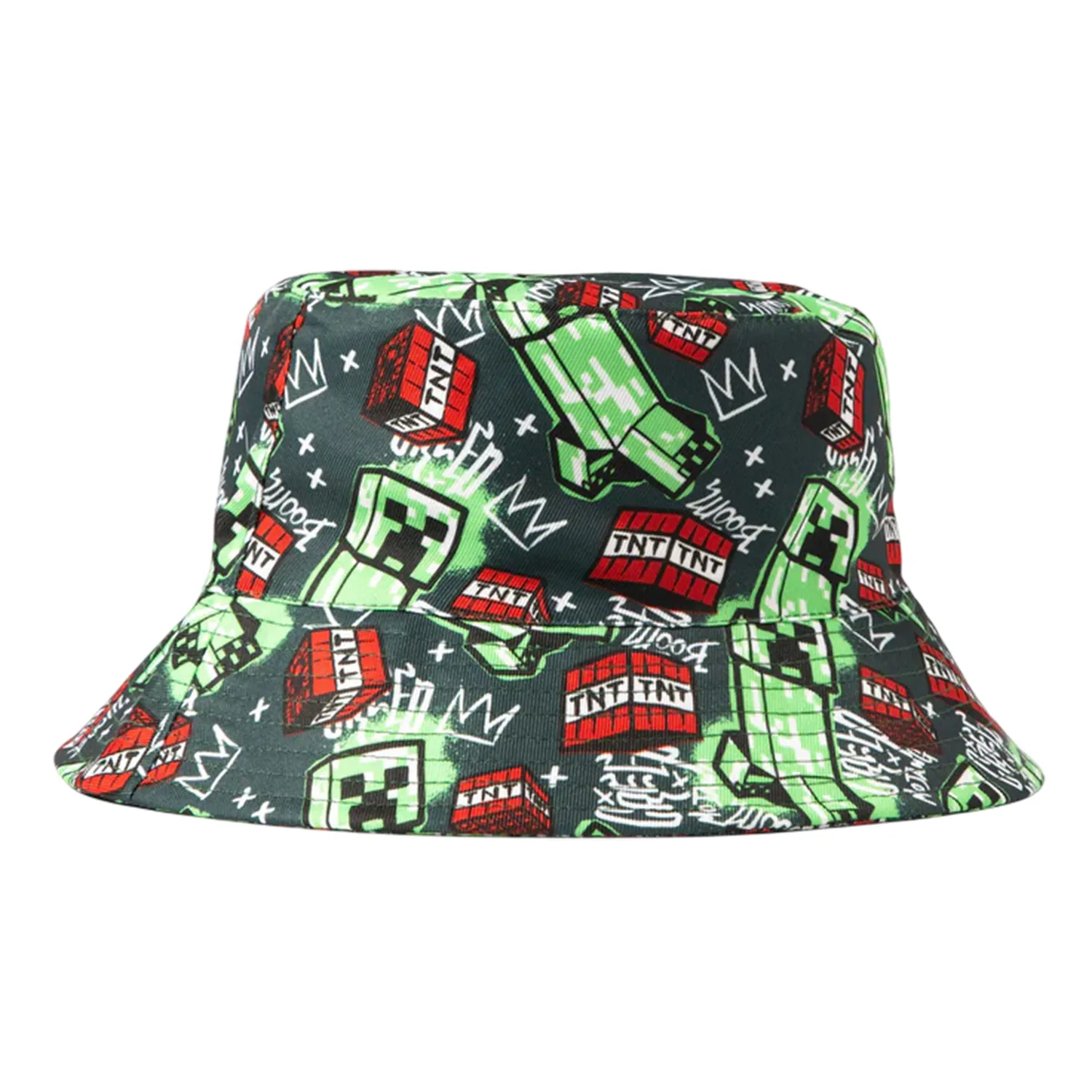 Minecraft Childrens/Kids Creeper Bucket Hat